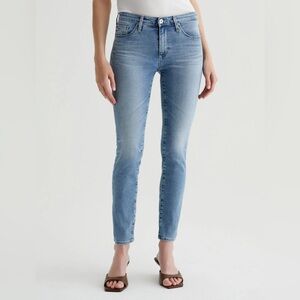 Ag Adriano Goldschmied Light Blue Prima Ankle Cigarette Leg Skinny Jeans Size 25